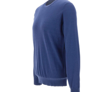 KANGRA Maglia in seta e cashmere BLUE Uomo 