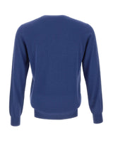 KANGRA Maglia in seta e cashmere BLUE Uomo 