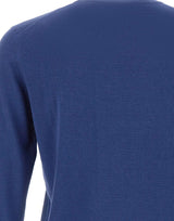 KANGRA Maglia in seta e cashmere BLUE Uomo 