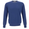 KANGRA Maglia in seta e cashmere BLUE Uomo 