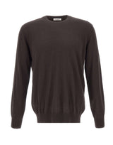 KANGRA Maglia in seta e cashmere BROWN Uomo 
