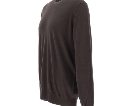 KANGRA Maglia in seta e cashmere BROWN Uomo 