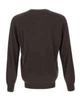 KANGRA Maglia in seta e cashmere BROWN Uomo 