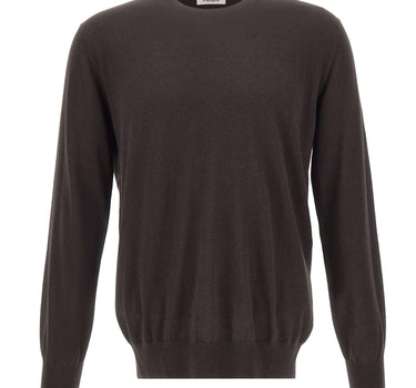 KANGRA Maglia in seta e cashmere BROWN Uomo 