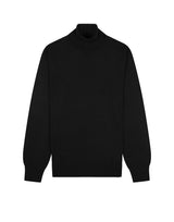 KANGRA Dolcevita in seta e cashmere BLACK Uomo 