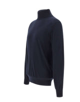 KANGRA Dolcevita in seta e cashmere BLUE Uomo 