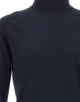 KANGRA Dolcevita in seta e cashmere BLUE Uomo 