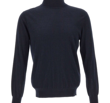 KANGRA Dolcevita in seta e cashmere BLUE Uomo 