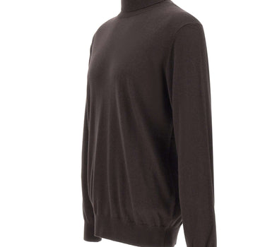KANGRA Dolcevita in seta e cashmere BROWN Uomo 