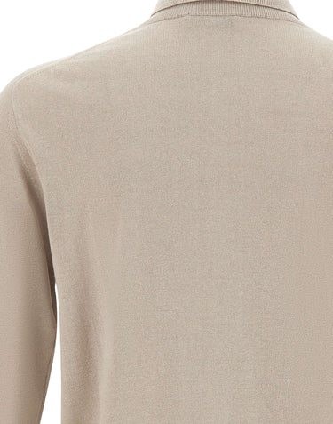 KANGRA Dolcevita in seta e cashmere BEIGE Uomo 