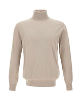 KANGRA Dolcevita in seta e cashmere BEIGE Uomo 