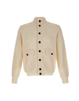 KANGRA Cardigan in lana vergine WHITE Uomo 