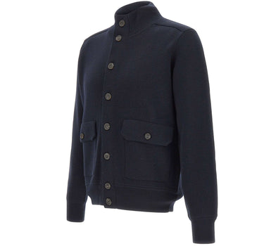 KANGRA Cardigan in lana vergine BLUE Uomo 