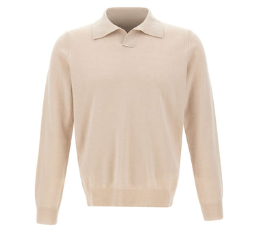 KANGRA Polo in lana vergine BEIGE Uomo 