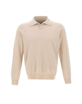 KANGRA Polo in lana vergine BEIGE Uomo 
