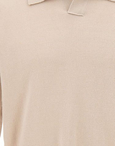 KANGRA Polo in lana vergine BEIGE Uomo 