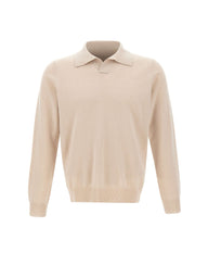 KANGRA Polo in lana vergine BEIGE Uomo 