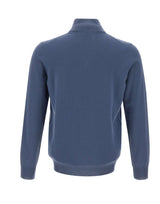 KANGRA Maglia in lana a mezza zip BLUE Uomo 