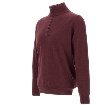KANGRA Maglia in lana a mezza zip RED Uomo 