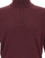 KANGRA Maglia in lana a mezza zip RED Uomo 