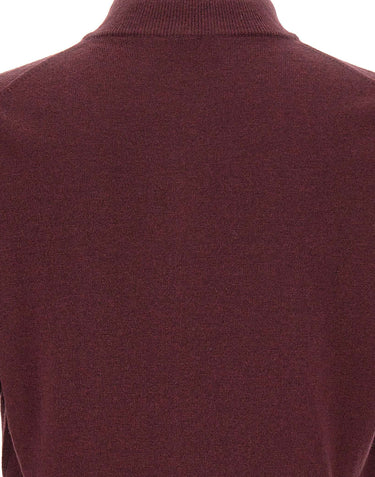 KANGRA Maglia in lana a mezza zip RED Uomo 