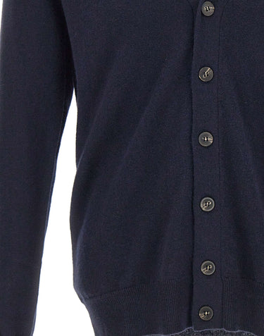 KANGRA Cardigan in lana vergine BLUE Uomo 