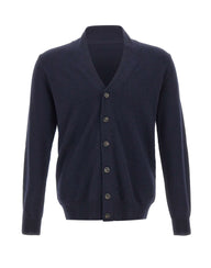 KANGRA Cardigan in lana vergine BLUE Uomo 