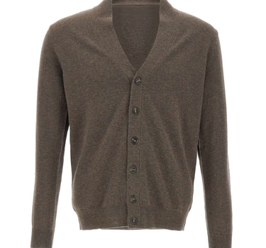 KANGRA Cardigan in lana vergine BROWN Uomo 