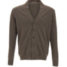 KANGRA Cardigan in lana vergine BROWN Uomo 