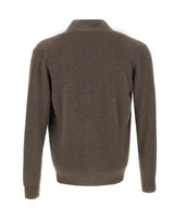 KANGRA Cardigan in lana vergine BROWN Uomo 