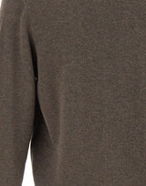 KANGRA Cardigan in lana vergine BROWN Uomo 