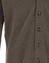 KANGRA Cardigan in lana vergine BROWN Uomo 