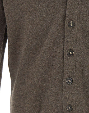 KANGRA Cardigan in lana vergine BROWN Uomo 