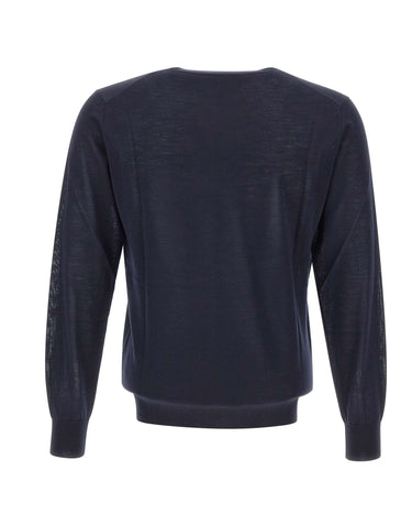 KANGRA Maglia in lana vergine BLUE Uomo 