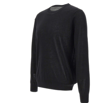 KANGRA Maglia in lana vergine BLACK Uomo 