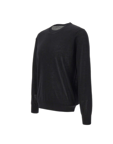 KANGRA Maglia in lana vergine BLACK Uomo 