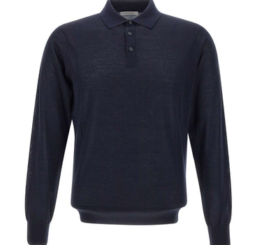 KANGRA Polo in lana vergine BLUE Uomo 