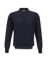 KANGRA Polo in lana vergine BLUE Uomo 