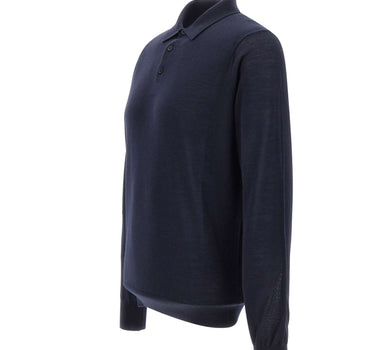 KANGRA Polo in lana vergine BLUE Uomo 