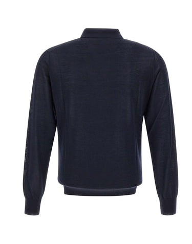 KANGRA Polo in lana vergine BLUE Uomo 