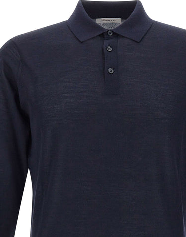 KANGRA Polo in lana vergine BLUE Uomo 