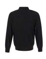 KANGRA Polo in lana vergine BLACK Uomo 