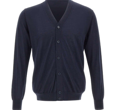 KANGRA Cardigan in lana vergine BLUE Uomo 