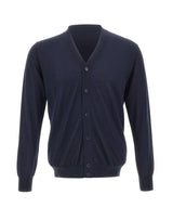 KANGRA Cardigan in lana vergine BLUE Uomo 