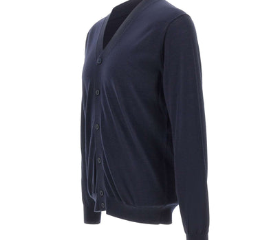 KANGRA Cardigan in lana vergine BLUE Uomo 