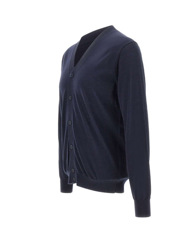 KANGRA Cardigan in lana vergine BLUE Uomo 