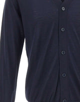 KANGRA Cardigan in lana vergine BLUE Uomo 