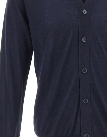 KANGRA Cardigan in lana vergine BLUE Uomo 