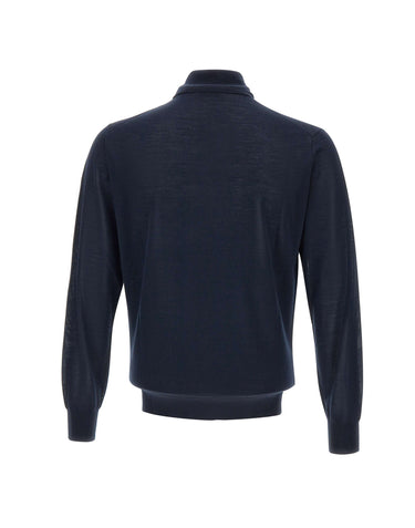 KANGRA Dolcevita in lana vergine BLUE Uomo 