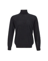 KANGRA Dolcevita in lana vergine BLACK Uomo 